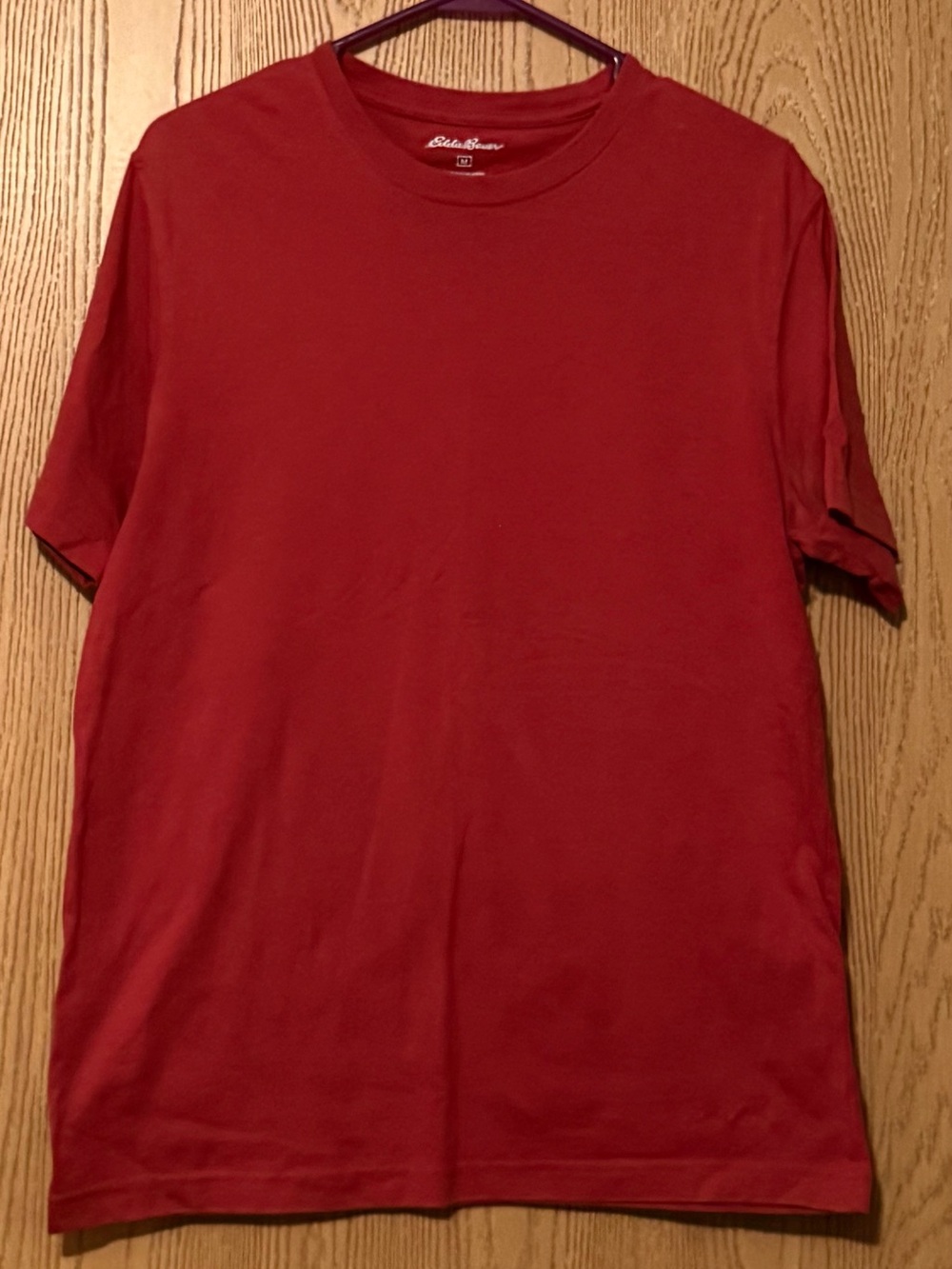 Eddie Bauer Men’s Solid Red Crew Neck Tee